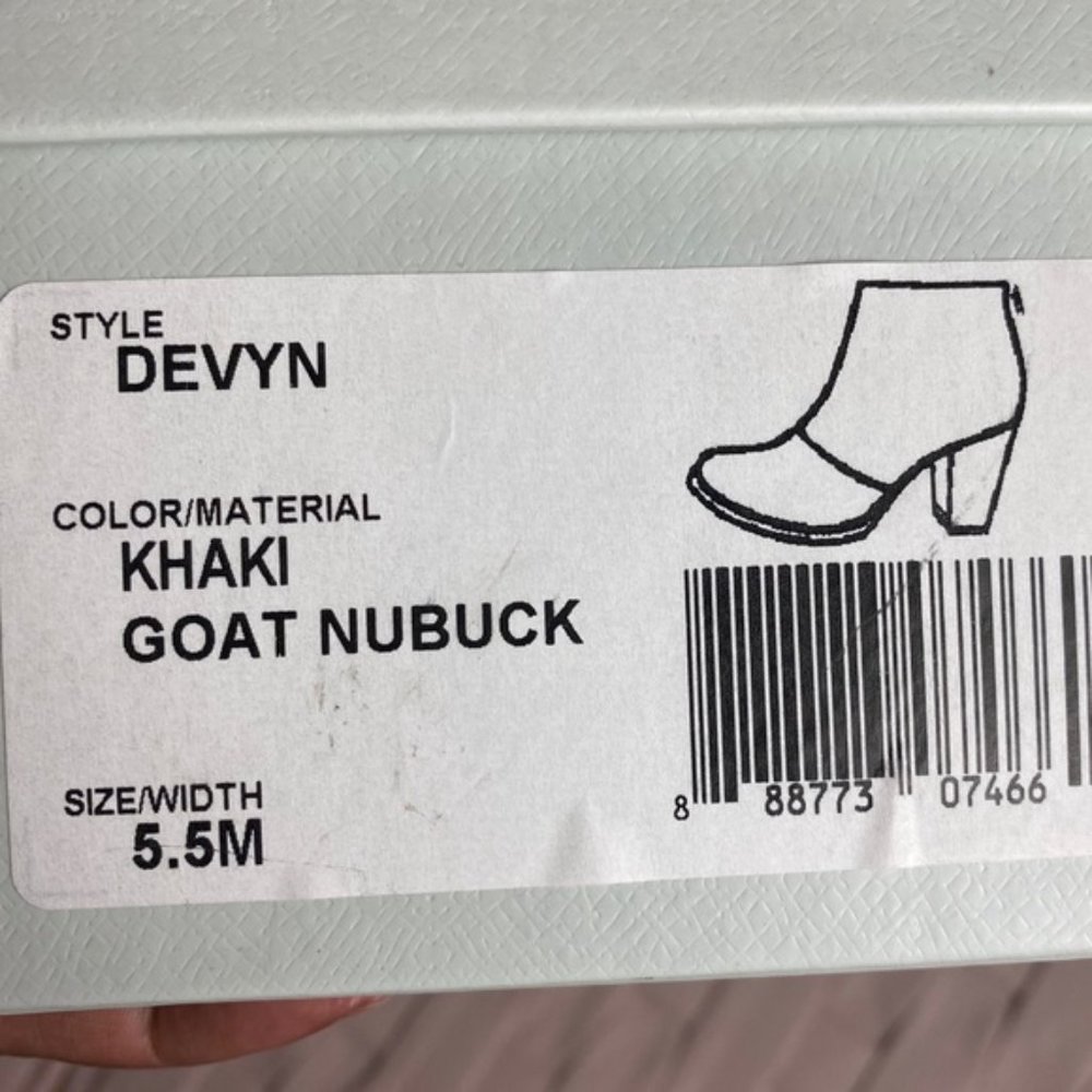 Sole Society Devyn Khaki Goat Nubuck Bootie Size 5.5 - Picture 10 of 10